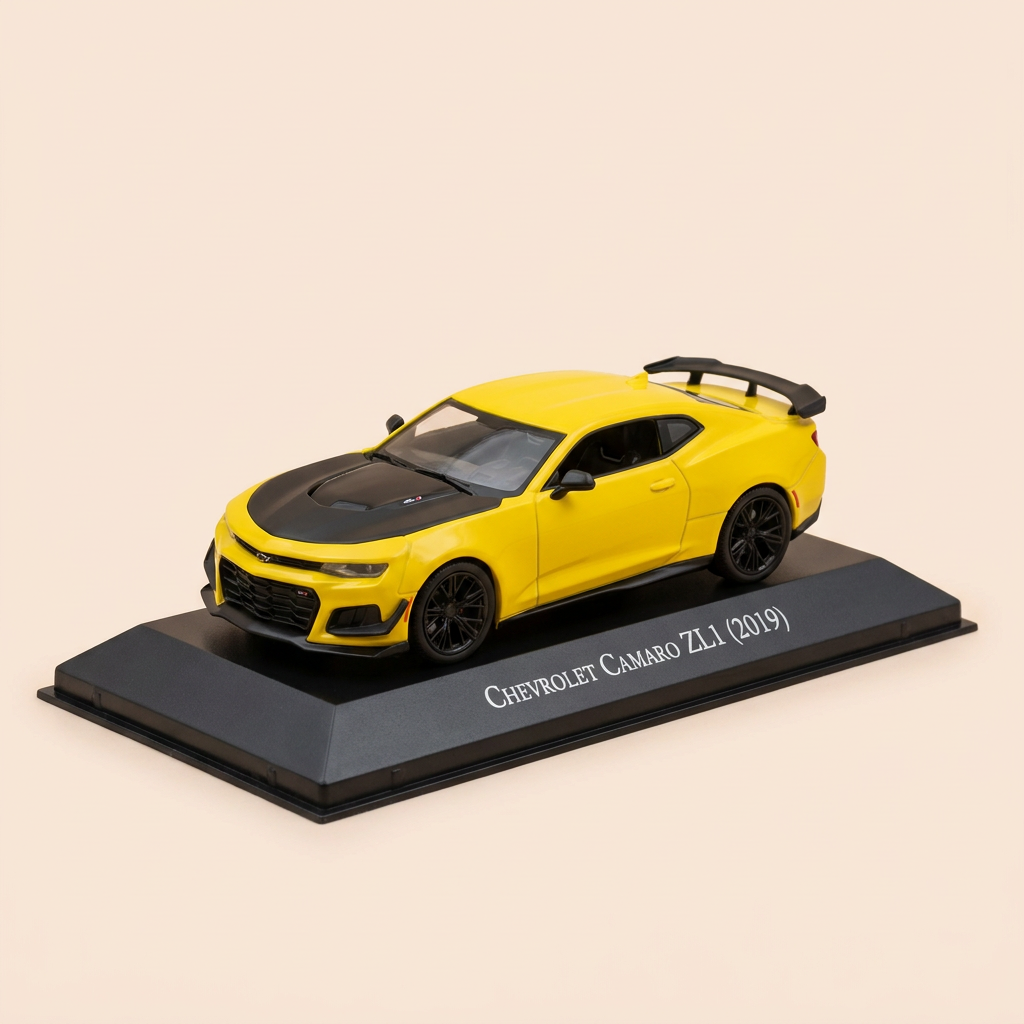 Chevrolet Camaro ZL1 jaune et noire de 2019 (voiture américaine)