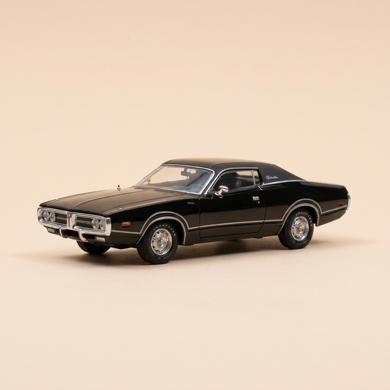Dodge Charger noir de 1972 (voiture américaine)