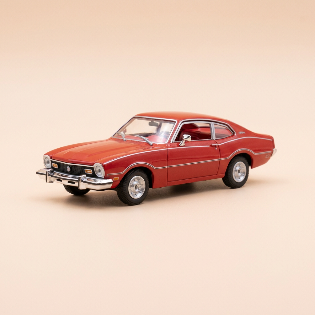 Ford Maverick 2 Door Sedan rouge de 1973 (voiture américaine)