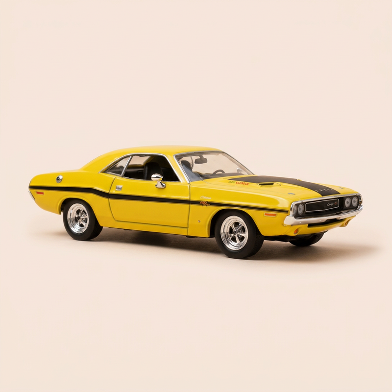 Dodge Challenger R/T 440 Geel van 1970 (Amerikaans Auto)
