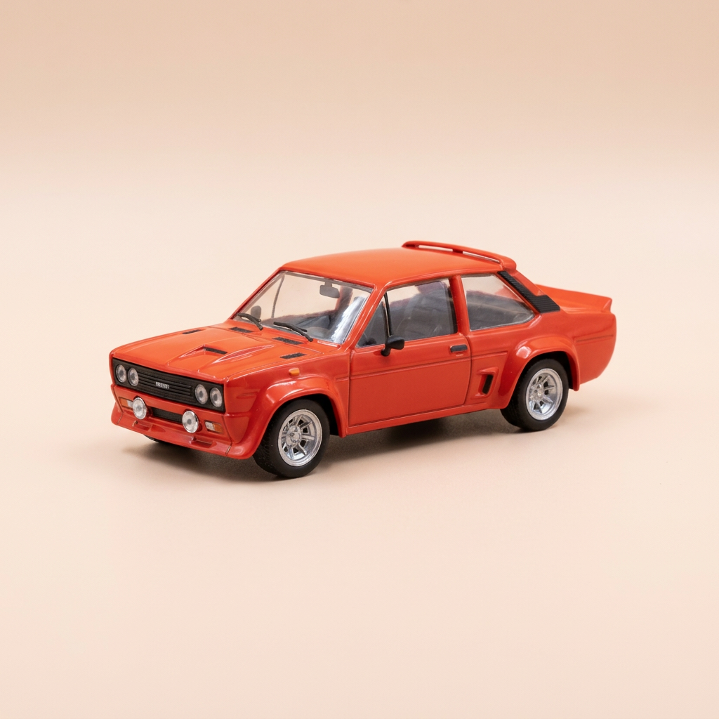 Fiat Abarth 131 rouge (tendance rouge orangé) - Del Prado