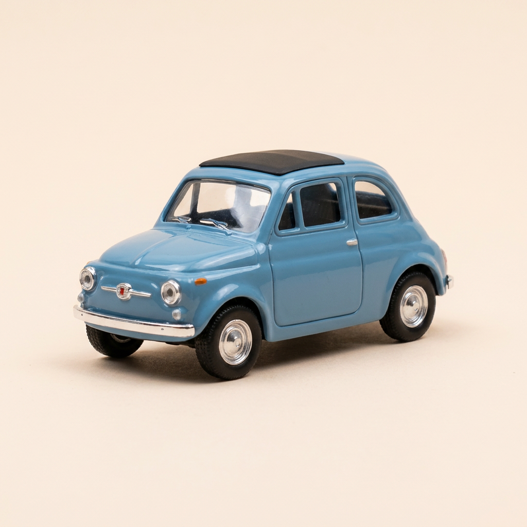 Fiat 500 bleue - Del Prado