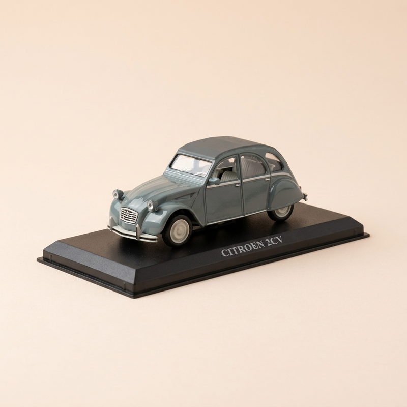 Citroën 2 cv verte foncée ? et capote grise foncée - Del Prado