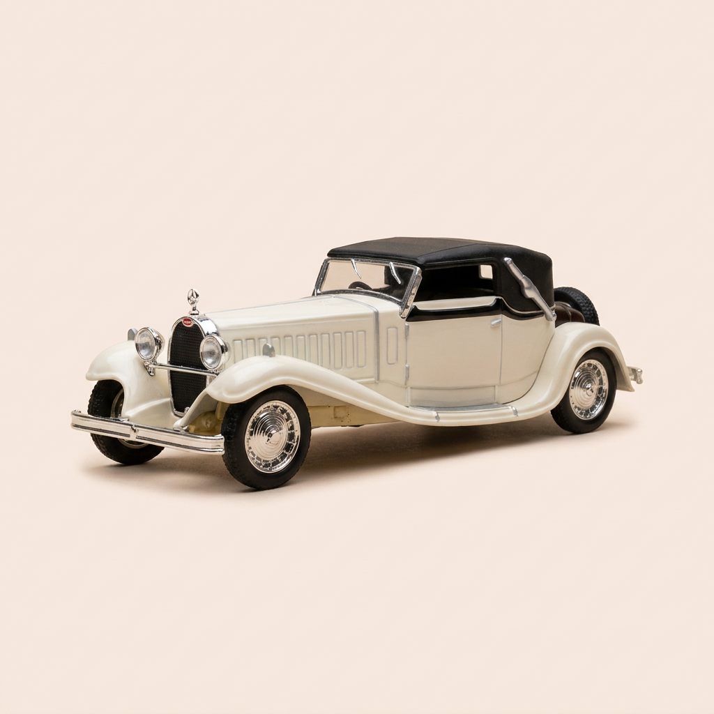 Bugatti royale beige et capote noire - Del Prado