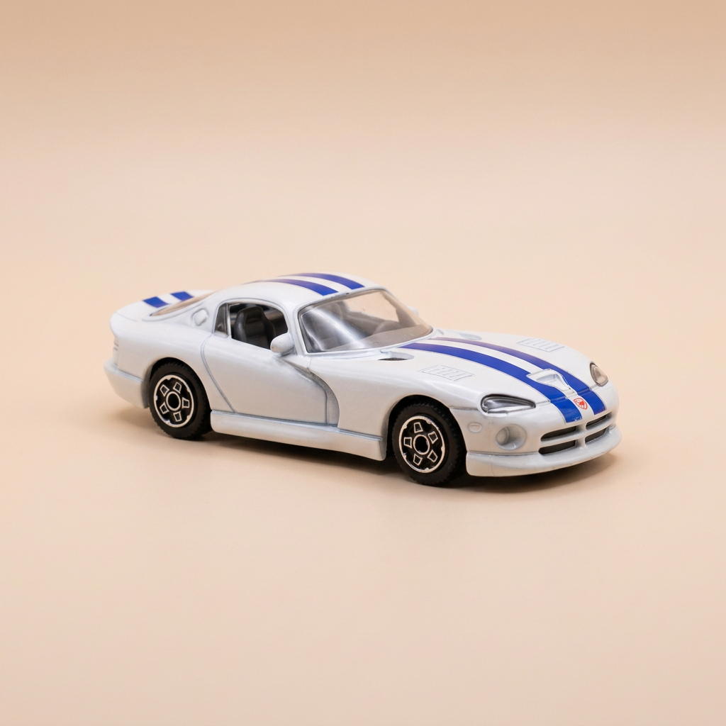 Dodge Viper GTS coupé blanche et bleue - BURAGO référence 4120