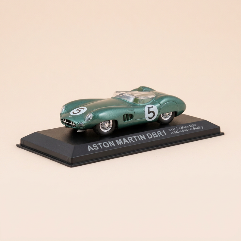 Aston Martin DBR1 verte numéro 5 - 24 heures du Mans de 1959 (blister)