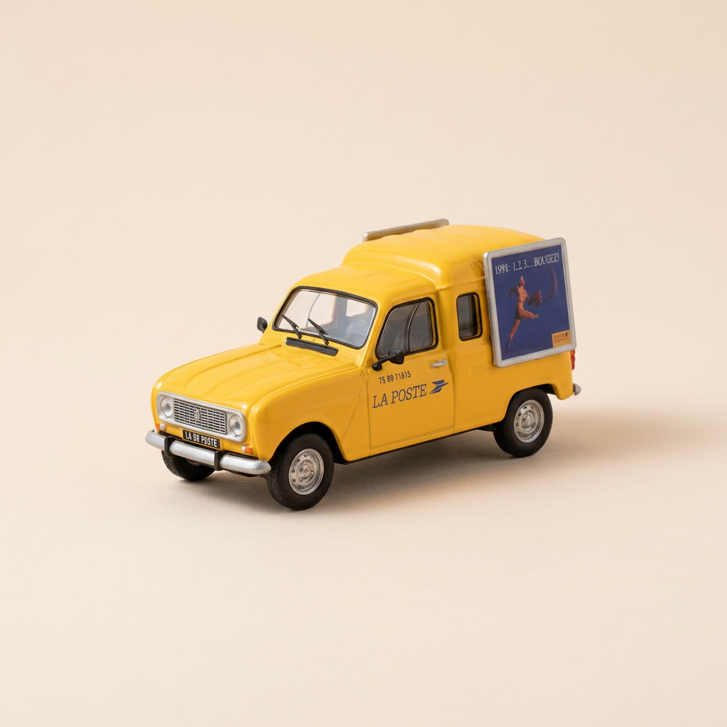 Renault 4 F4 jaune La Poste - PTT