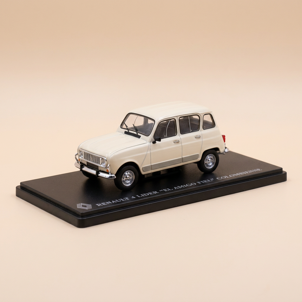 Renault 4 blanc cassé Lider "El Amigo fiel" Colombienne