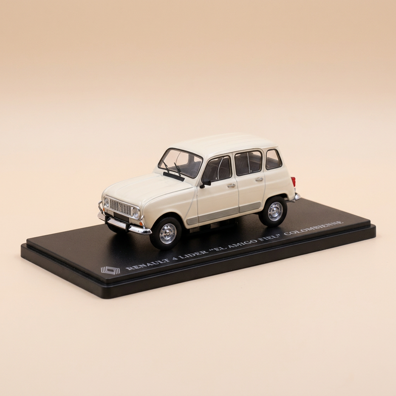Renault 4 blanc cassé Lider "El Amigo fiel" Colombienne