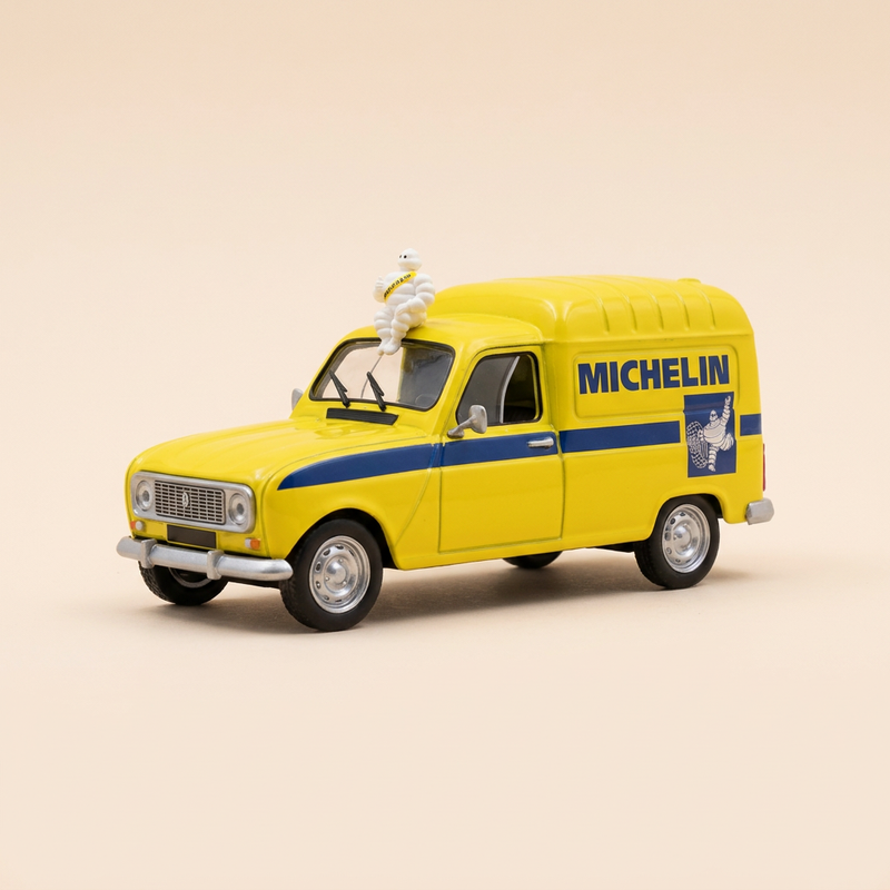 Renault 4F6 jaune Michelin (boite plexi)
