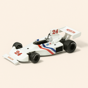 Photo professionnelle de la voiture miniature Hesketh 308B De 1975 Formule 1 - Image clean haute qualité