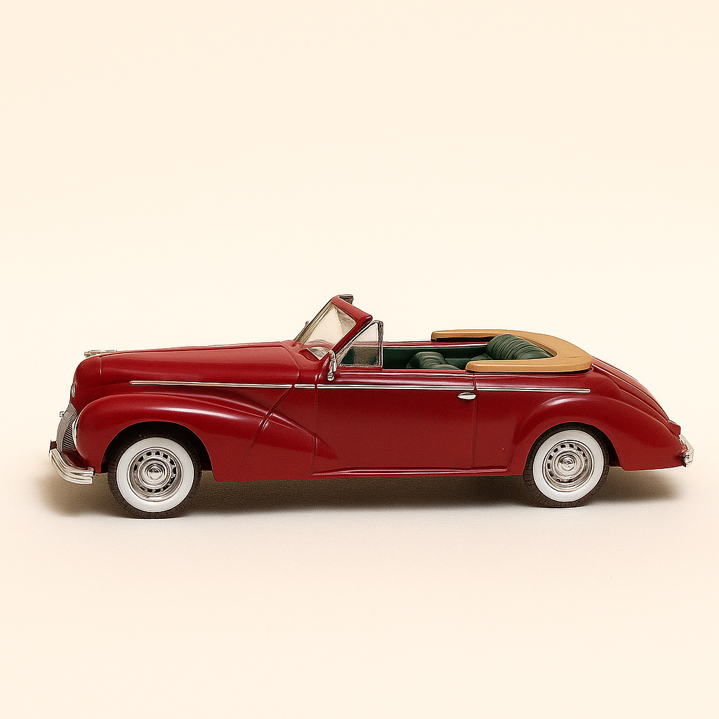 Hotchkiss Anthéor Cabriolet a bordeauxrout Faarf vun 1953