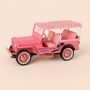 Photo professionnelle de la voiture miniature Jeep Surrey Rose De 1960 - Image clean haute qualité