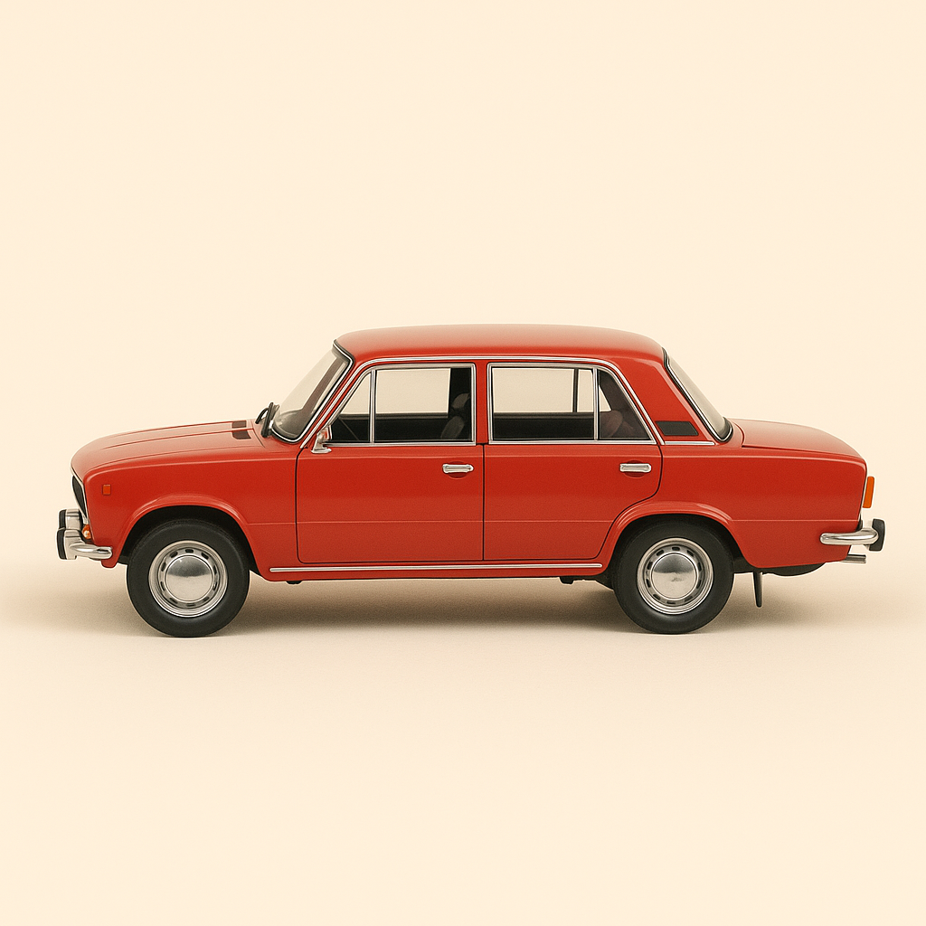 Lada 1500 donkelrout/brong vun 1980 (Moossstaf 1:24)