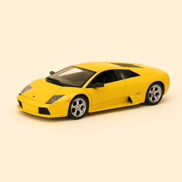 Photo professionnelle de la voiture miniature Lamborghini Murcielago Jaune 1 - Image clean haute qualité