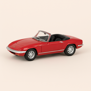 Photo professionnelle de la voiture miniature Lotus Elan Rouge - Image clean haute qualité