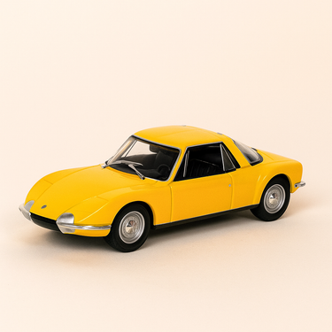 Photo professionnelle de la voiture miniature Matra 530 Jaune Orangee De 1968 - Image clean haute qualité