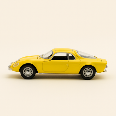 Photo professionnelle de la voiture miniature Matra Jet 5 Jaune De 1966 - Image clean haute qualité