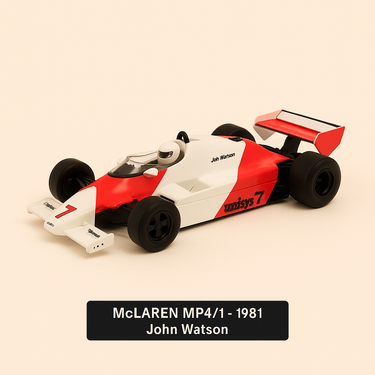 Photo professionnelle de la voiture miniature Mclaren Mp4 1 De 1981 Formule 1 - Image clean haute qualité