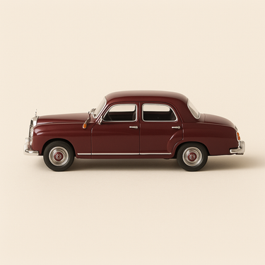 Photo professionnelle de la voiture miniature Mercedes 180D Bordeaux De 1954 - Image clean haute qualité