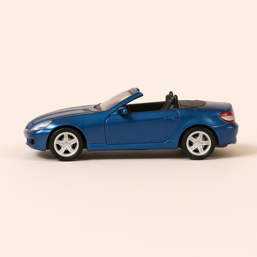 Photo professionnelle de la voiture miniature Mercedes 350Slk Bleue De 2005 - Image clean haute qualité