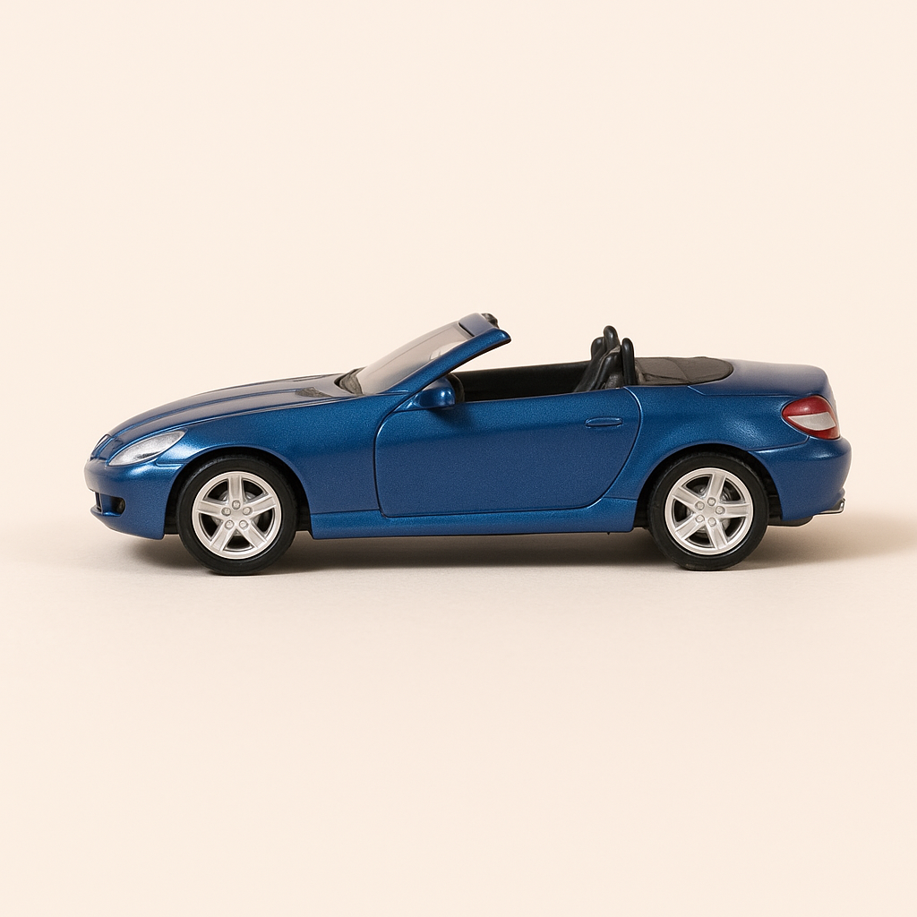 Niebieski Mercedes 350SLK z 2005 roku