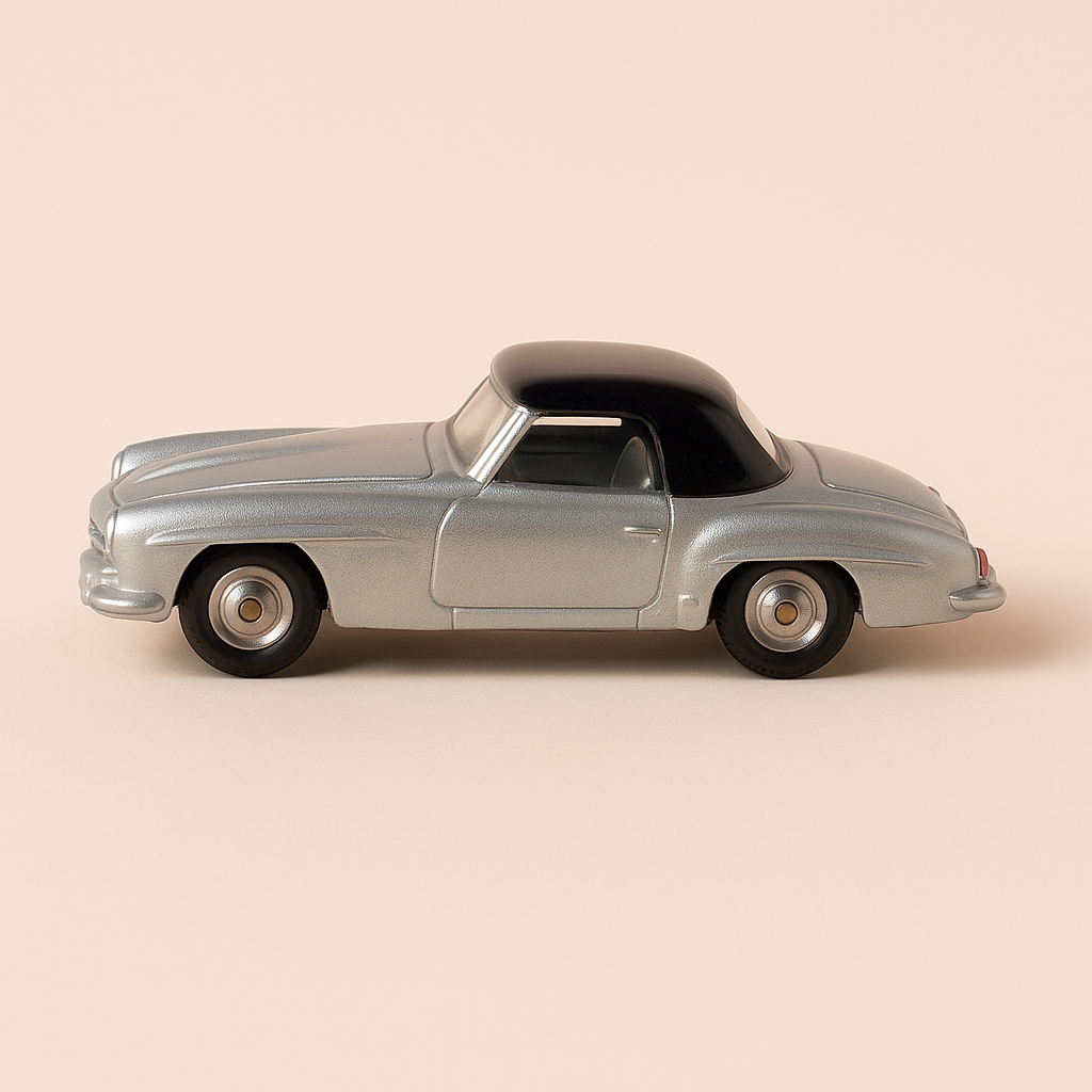 Mercedes-Benz 190SL gro mat schwaarzem Daach Dinky-Toys (Editions Atlas)