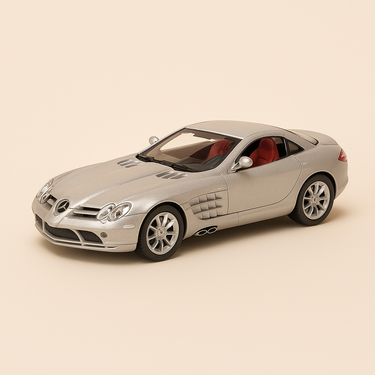 Photo professionnelle de la voiture miniature Mercedes Mclaren Slr Grise - Image clean haute qualité