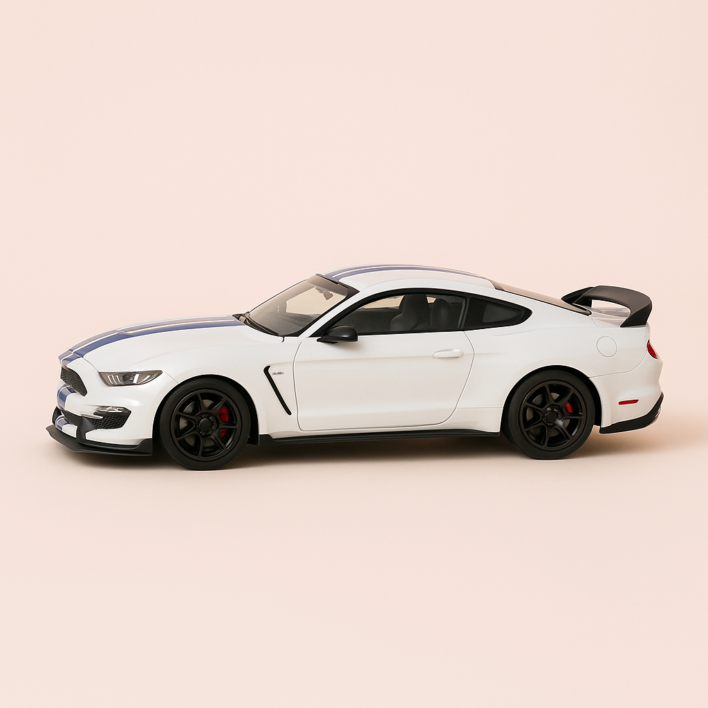 2016 Wäiss a Blo Mustang Shelby GT350R (Amerikaneschen Auto)