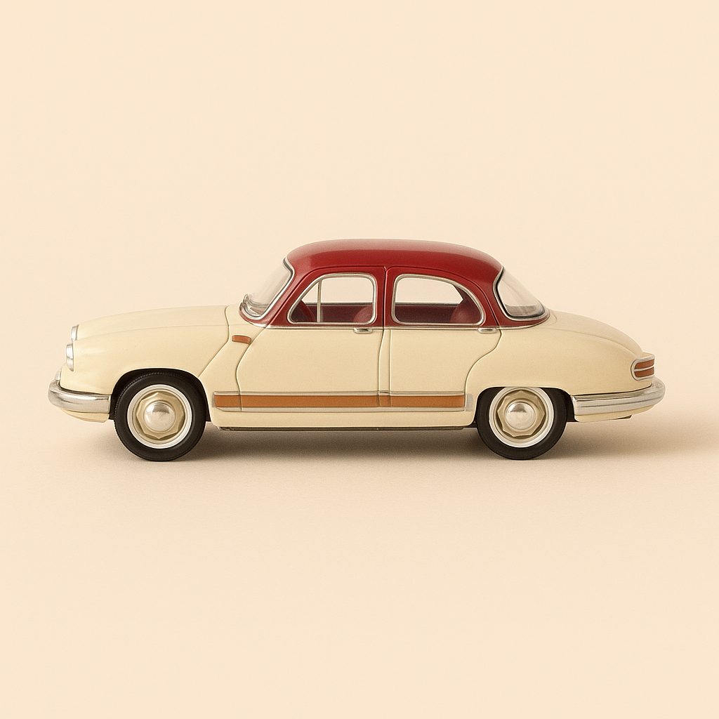 Panhard Dyna Z beige et marron