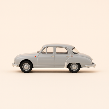 Photo professionnelle de la voiture miniature Panhard Dyna Z Grise - Image clean haute qualité