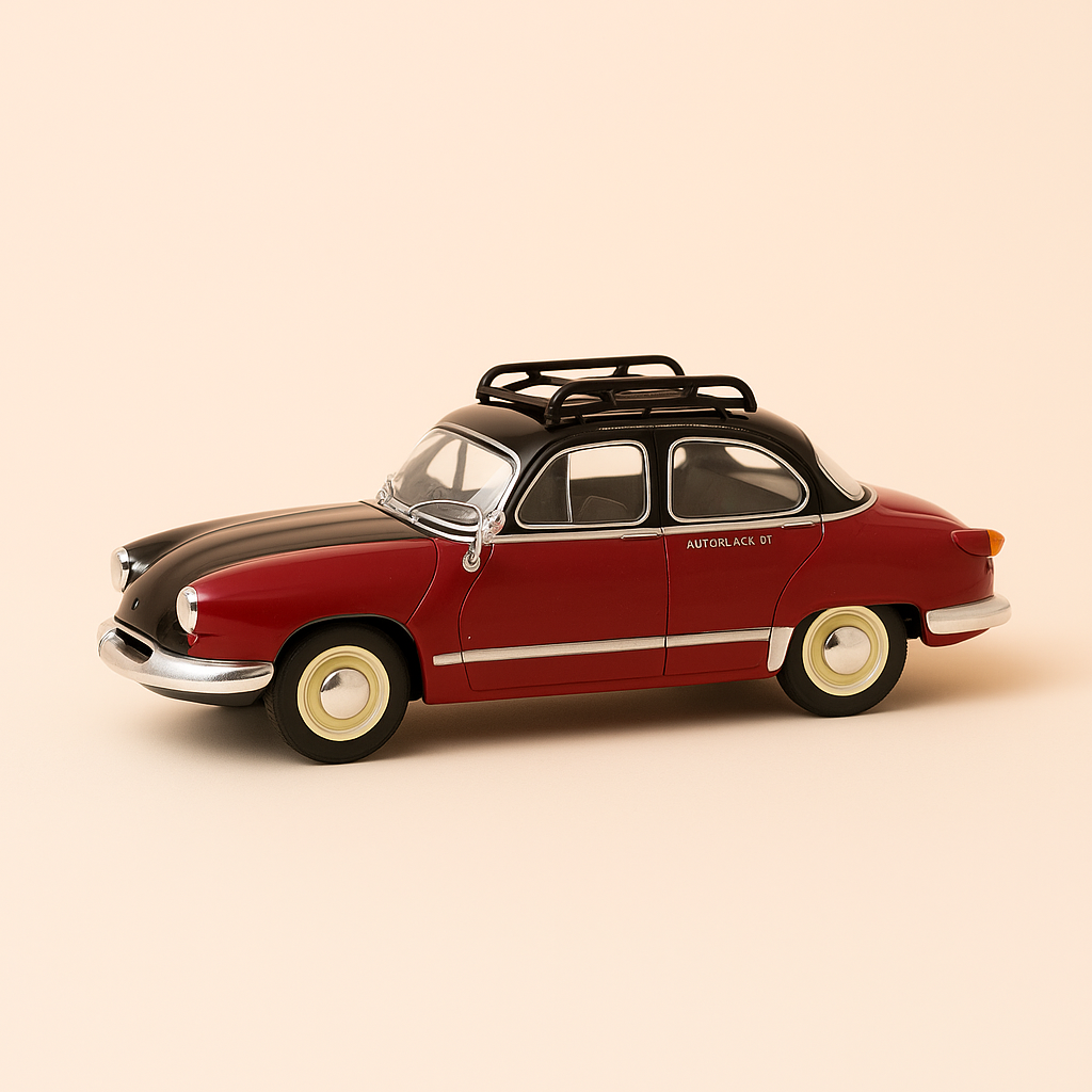 Panhard Dyna Z TAXI burdeos y negro de 1953