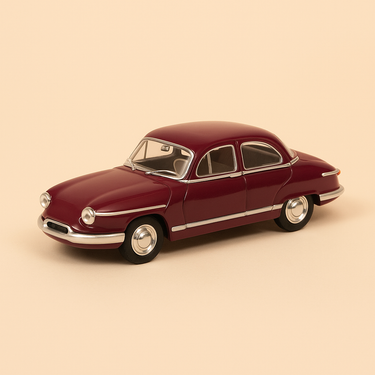 Photo professionnelle de la voiture miniature Panhard Pl 17 Bordeaux De 1960 - Image clean haute qualité