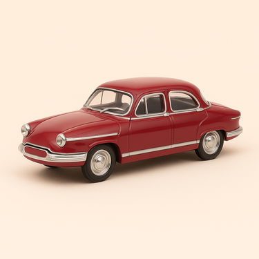 Photo professionnelle de la voiture miniature Panhard Pl 17 Bordeaux De 1961 Solido Reference 4586 - Image clean haute qualité