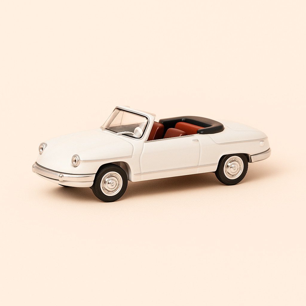 Panhard PL 17 wäisse Cabrio vun 1961 (Solido Referenz 4598)