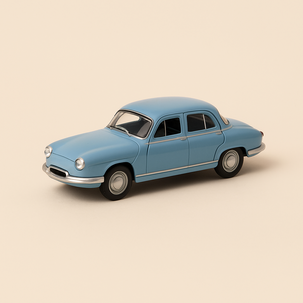 Bloe Panhard PL17 vun 1961 + Wäisse Panhard PL 17 Rally vun 1961 (HO-Moossstaf)