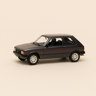 Photo professionnelle de la voiture miniature Peugeot 104 Zs 2 Grise Foncee De 1979 - Image clean haute qualité