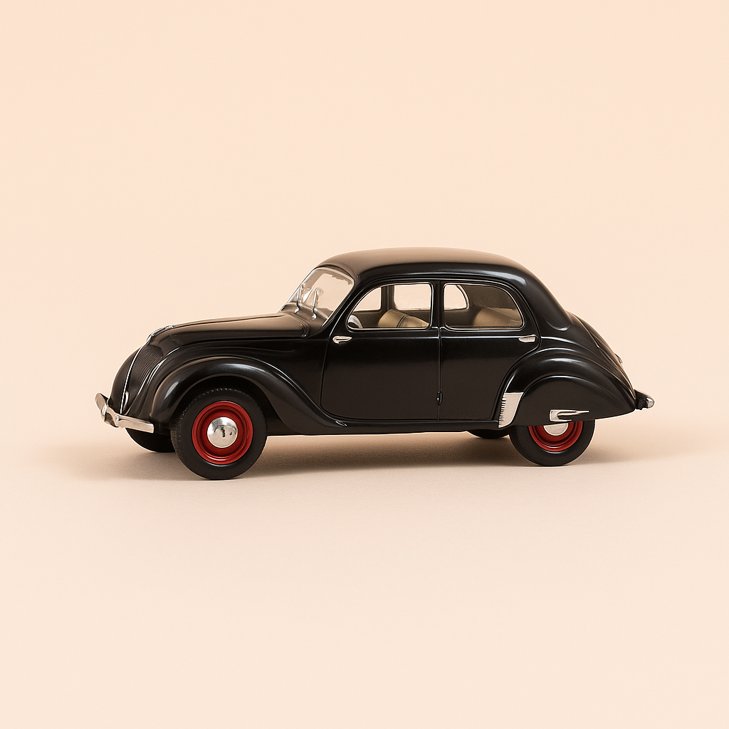 Schwaarze Peugeot 202 vun 1946