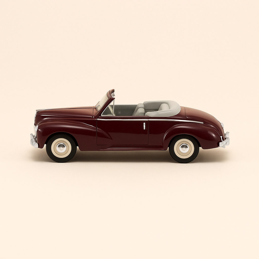 1953 Peugeot 203 convertible in burgundy