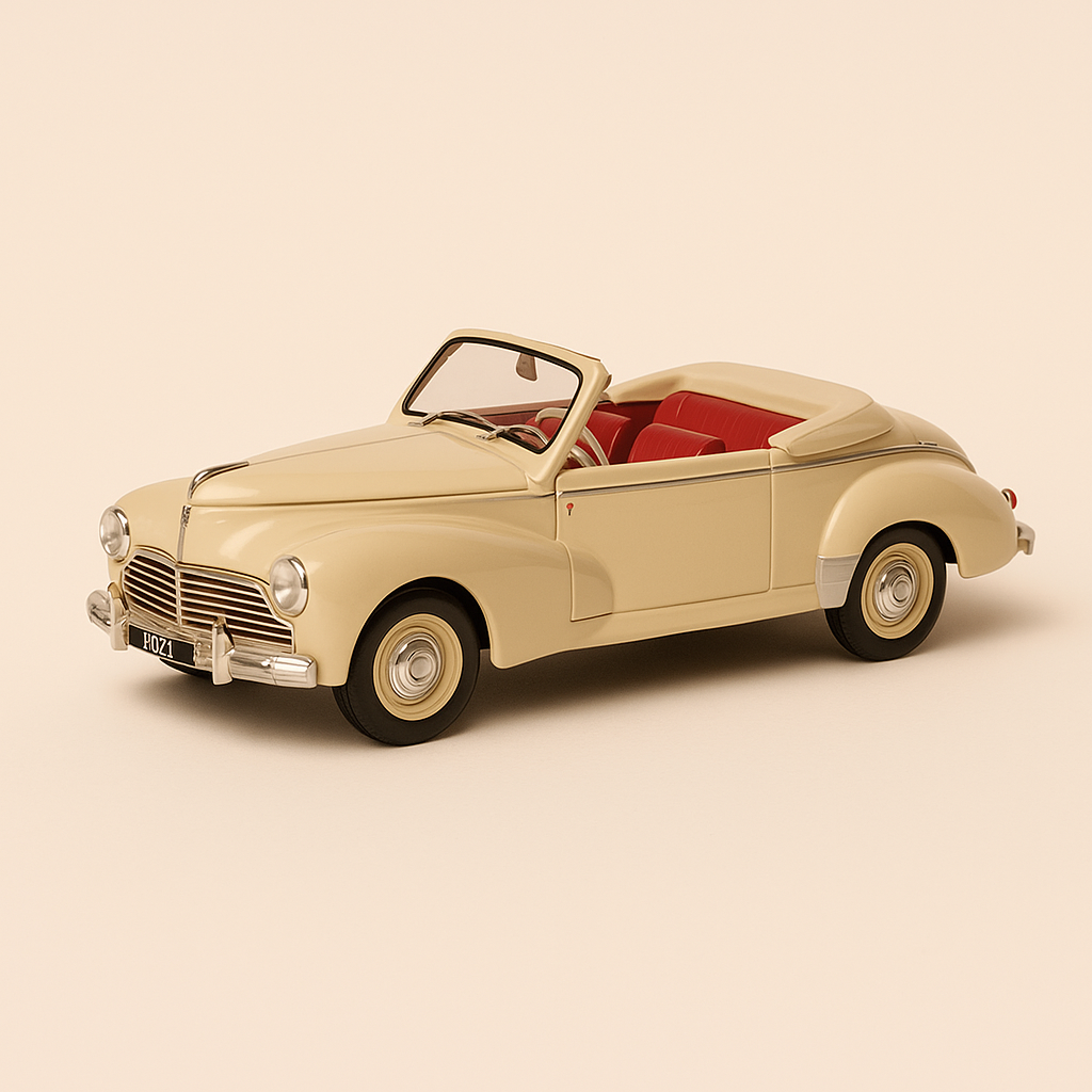 1953 Peugeot 203 Cabriolet a Crème (Moossstaf 1/24)