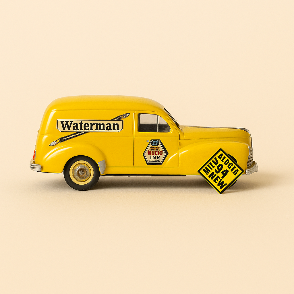 Giele Peugeot 203 Reklammeauto mat WATERMAN Reklam (Solido Referenz 4552)