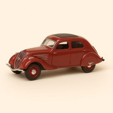 Photo professionnelle de la voiture miniature Peugeot 302 Berline Bordeaux De 1937 - Image clean haute qualité
