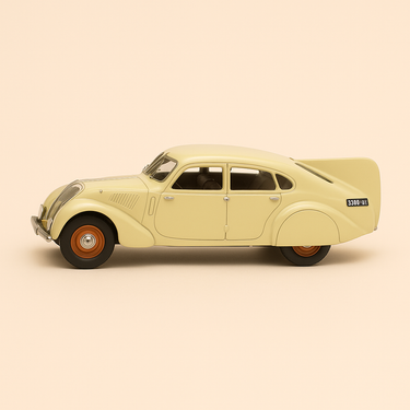 Photo professionnelle de la voiture miniature Peugeot 402 Andreau Beige De 1936 - Image clean haute qualité