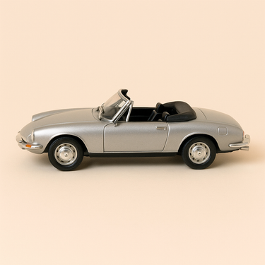 Photo professionnelle de la voiture miniature Peugeot 504 Cabriolet Grise De 1969 - Image clean haute qualité