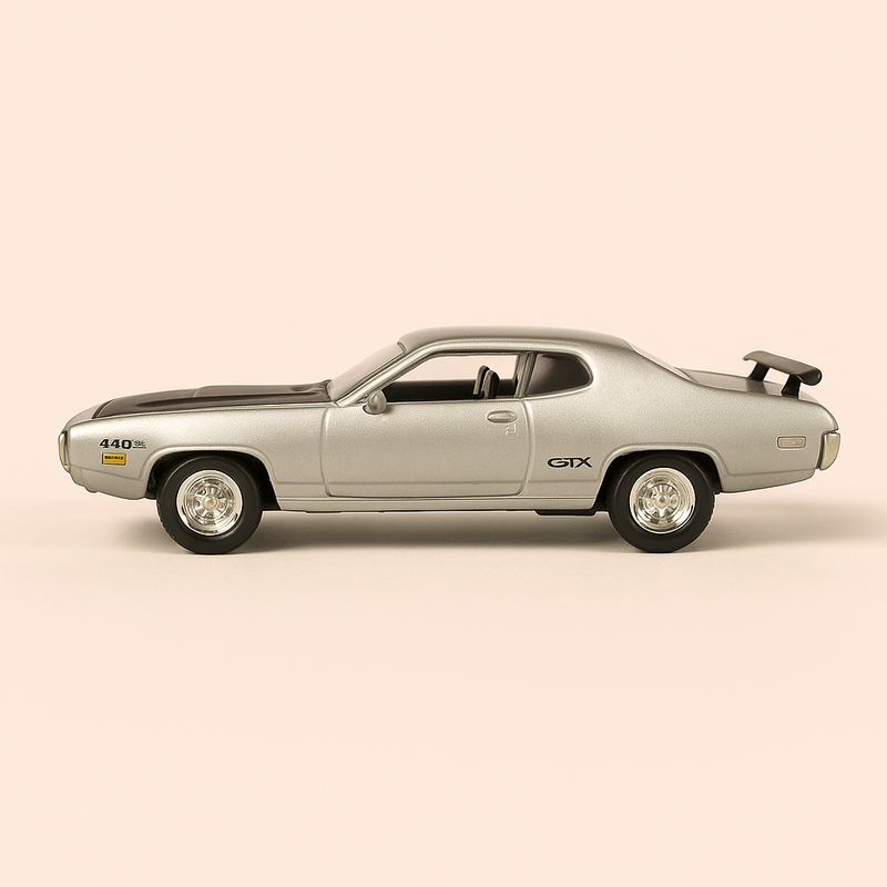 Plymouth GTX cinzento de 1971 (automóvel americano)
