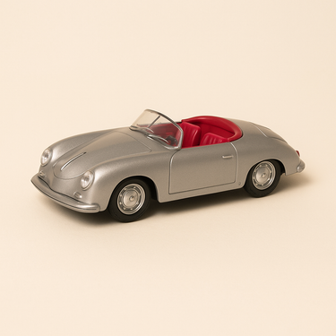Photo professionnelle de la voiture miniature Porsche 356 N 1 Roadster Grise De 1948 Tauxycars - Image clean haute qualité