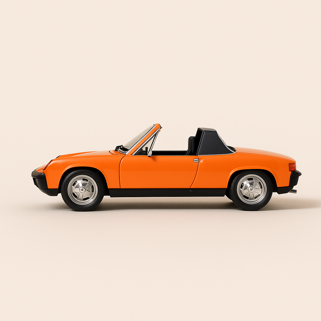 Orange Porsche 914 Targa vun 1969 (Solido Referenz 1846)
