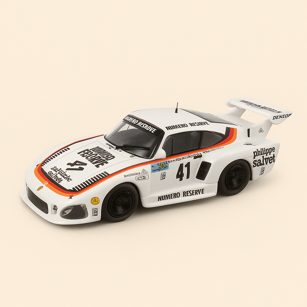 Białe Porsche 935K3 numer 41 (24-godzinny wyścig Le Mans z 1979 r.)