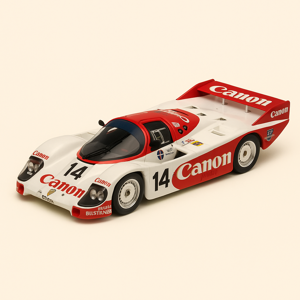 Biało-czerwone Porsche 956 numer 14 (24-godzinny wyścig Le Mans z 1983 r.)