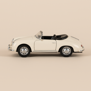 Photo professionnelle de la voiture miniature Porsche Speedster Banche Collection Shell - Image clean haute qualité
